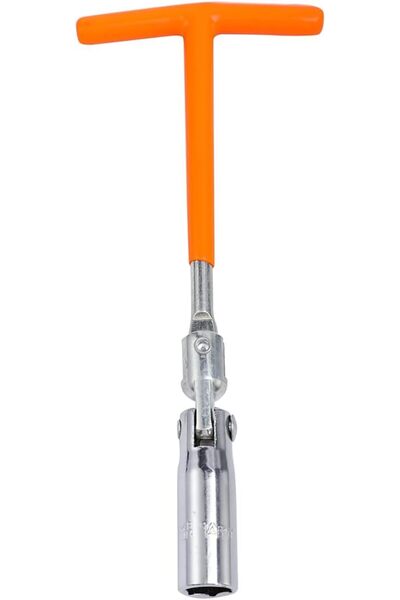 erorex Spark Plug T-Wrench -14Mm Orange- Universal Joint Wrench Ergonomic Handle - Automotive Engine