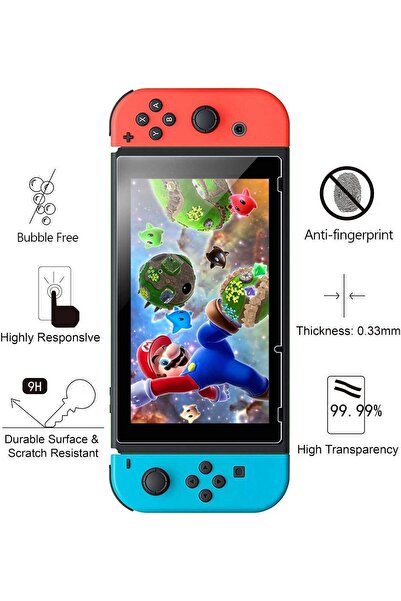 erorex Case Compatible Nintendo Switch Dockable Clear Protective Cover Tempered Glass Screen Protector