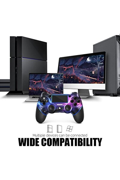 erorex Wireless Controller Ps4 Gamepad Compatible Ps4/Pro/Slim/Pc Game Controller Turbo/Back Button/Dual