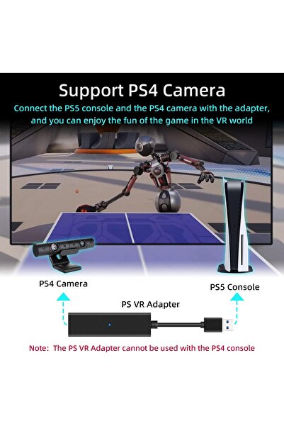 erorex Ps5/Ps5 Slim/Ps5 Pro Vr Adapter For Psvr Male To Female Converter Cable For Ps4 Camera On Ps5
