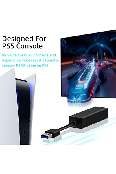 erorex Ps5/Ps5 Slim/Ps5 Pro Vr Adapter For Psvr Male To Female Converter Cable For Ps4 Camera On Ps5