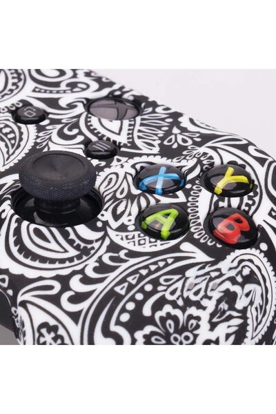erorex Printing Rubber Silicone Cover Skin Case For Xbox One S/X Controller X 1 With Pro Thumb Grips X 8