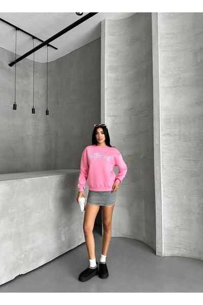 FERZOLAİO Unisex Wellbeing Pink Sweatshirt