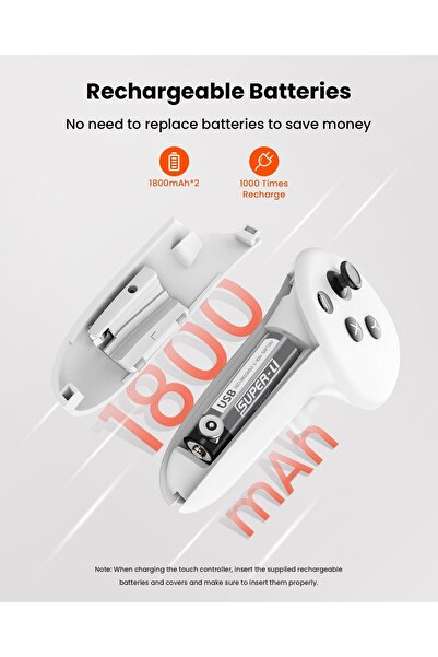 erorex Charging Dock Meta Quest 3S / Oculus Quest 3S Vr Headset Controllers Charging Stand Rgb Led Light