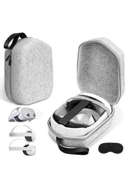 erorex Hard Carrying Case Compatible Oculus Meta Quest 3S/Quest 3/Quest 2 Elite Strap Version Vr Headset