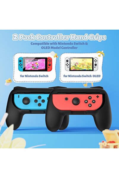 erorex مجموعة مقبض مقاومة للتآكل ومتوافقة مع جهاز تحكم نينتندو سويتش جوي كون وسويتش من طراز OLED