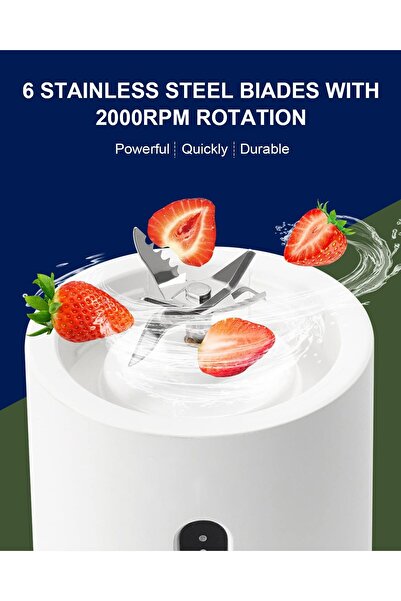 erorex Portable Blender Shakes Smoothies, 532Ml Type-C Usb Rechargeable Blender, Powerful Mini Juice