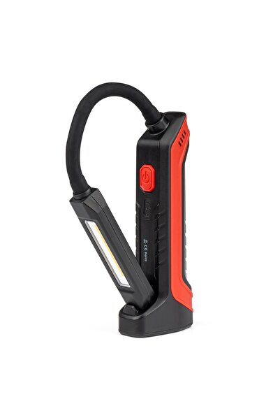 SGTT Lampă de lucru LED portabilă, reîncărcabilă prin USB, suport magnetic, flexibilă, cu 3 moduri de iluminare