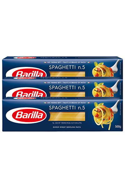 Barilla Spaghetti No.5 3 x 500 gPack Made from Durum Wheat Perfect for Everyday Italian Meals