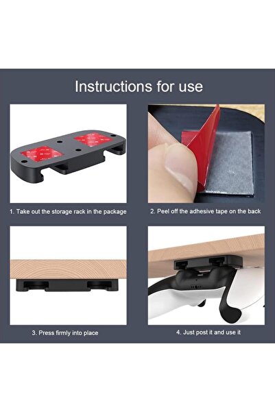 erorex 2 Pack Controller Table Stand Suitable Ps5 Ps4 Controller No Drilling Stick Under Desk Stand