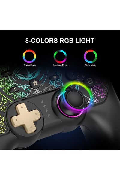 erorex وحدة تحكم التبديل الجديدة لعام 2025 متوافقة مع وحدة تحكم Switch/Lite/Oled ووحدة تحكم Switch Pro RGB