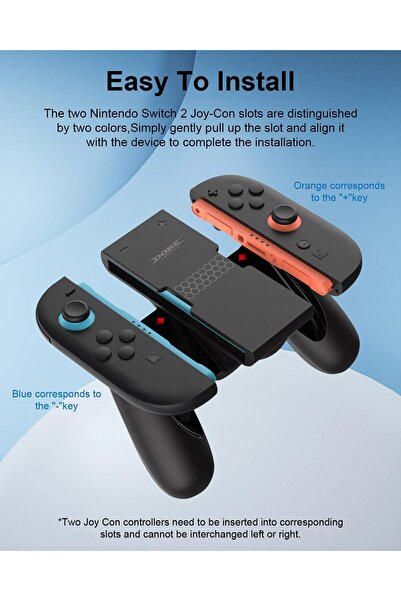 erorex Switch 2 Grip Handle Bracket Support Holder Hand Grips Nintendo Switch 2 Controllers Joycon Comfort