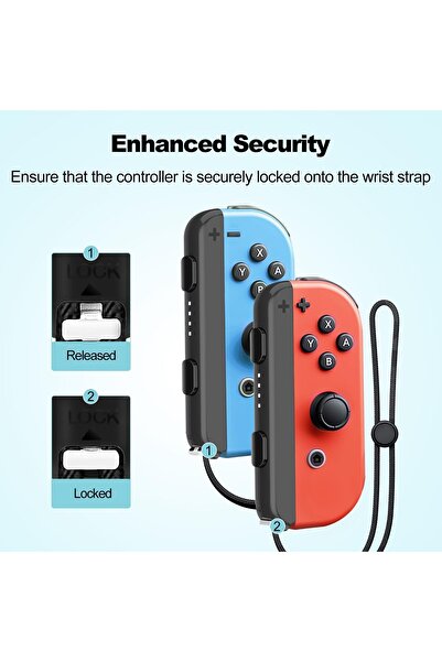 erorex حزام معصم عصا التحكم، قطعتان من أشرطة الضيق القابلة للتعديل، زوج من مقابض يد التحكم المرنة