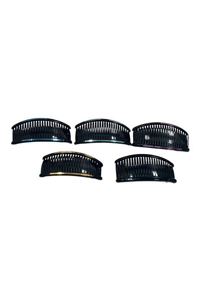 ZAYA 10-Piece Elegant Black Latch Wire Hair Clip Set