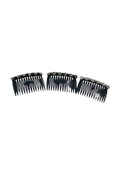 ZAYA 3-Piece Elegant Black Latch Wire Hair Clip Set