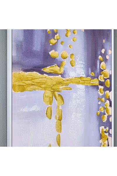 Home Box Walmer Abstract Framed Wall Art with 40% Hand Painting - 52.5x2.8x72.5 cm