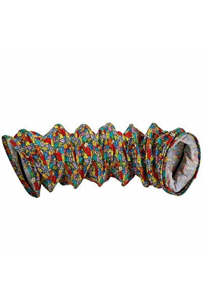 Havhav Miyav - Kedi Desenli Renkli Kedi Tüneli 125 cm