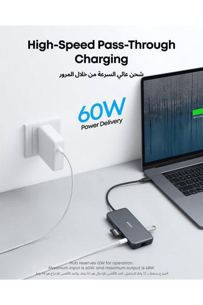 Anker PowerExpand+ 7-in-1 USB-C Hub (USB-C to HDMI, 60W PD, 1Gbps Ethernet, 2x USB 3.0, SD/microSD)