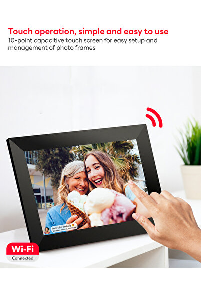 sharpdo WIFI Digital Photo Frame, 10.1 inch Smart Electronic Picture Frame with 1280*800 IPS Touch Screen