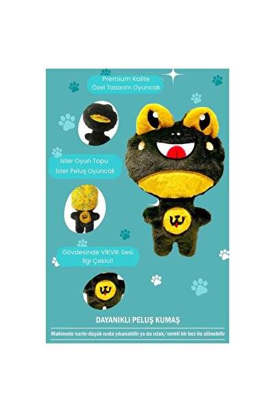 Havhav Wufrog- Köpek Interaktif Zeka Oyuncağı Mama Saklama Topuna Dönüşen Sesli Köpek Çekiştirme Oyuncağı