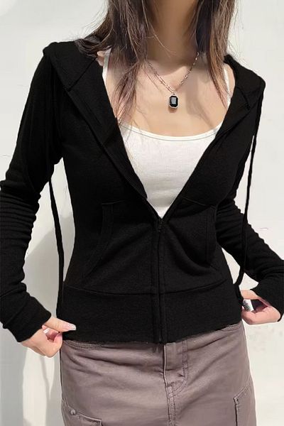 Karakedi Black 3 Thread Unsharded Y2K Cardigan