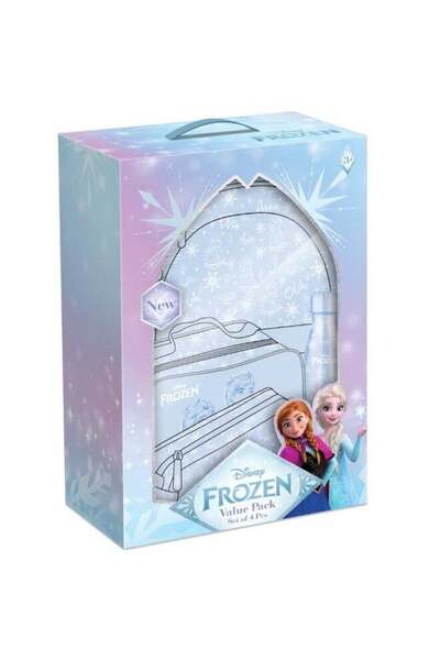 Disney Frozen 4 Pcs Backpack Set with Lunch Bag, Water Bottle & Pencil Case