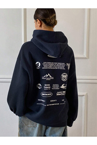 Revasser Unisex Erkek/Kadın SERENITY Renkli Özel Baskılı Pamuklu Oversize Kap...