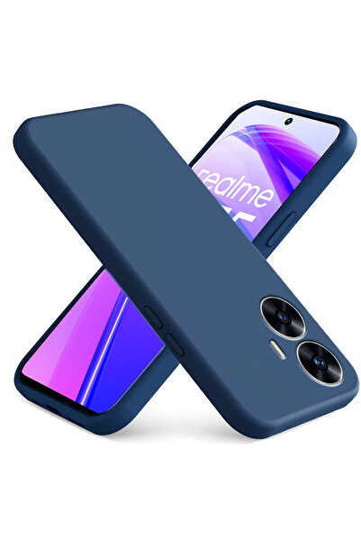 bestcase Husă premium din silicon pentru Realme C55, albastru închis