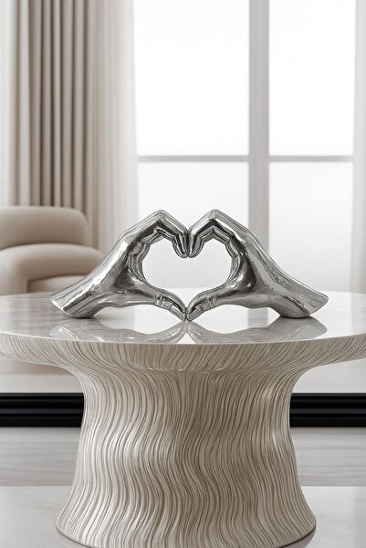 jeane home decor Dekoratif Modern Iskandinav Tarz Kalp El Heykel Figür Obje E...