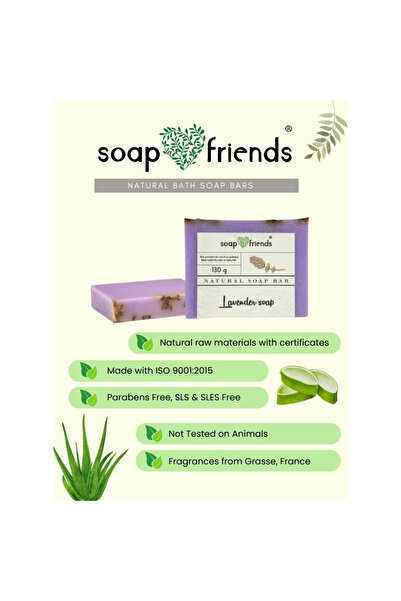 Soap&Friends 130g Provence Lavendar Soap Bar for Daily Cleansing with Rich Moisturizing | Natural Ingredients