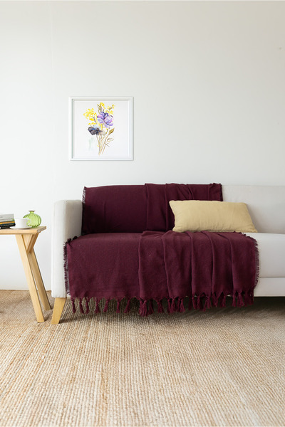 Faiend Seat Cover 170 X 210 cm Sofa Bed Cover 100% Cotton Washable Plain Shawl