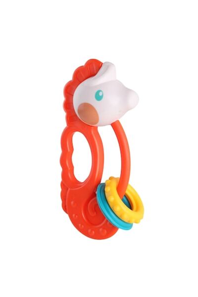 lets be child Seahorse Teether & Rattle Toy, Orange, 0-12 Months