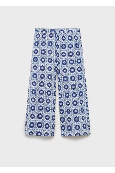 MANGO Kids Patterned trousers with straight cut