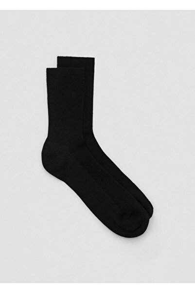 MANGO Woman Pamuklu ribana çorap