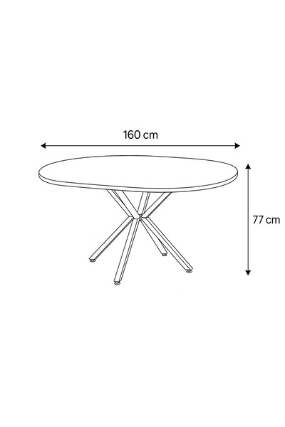 DENGEMA Zenit Plus Açılır Yuvarlak Masa (Sandalyesiz) – Traverten Desen, Kapuçino Ayak, Ø120→160 cm