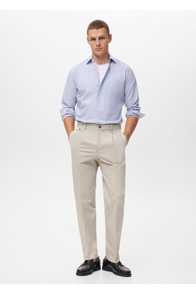 MANGO Man Regular kesim pensli pamuklu pantolon