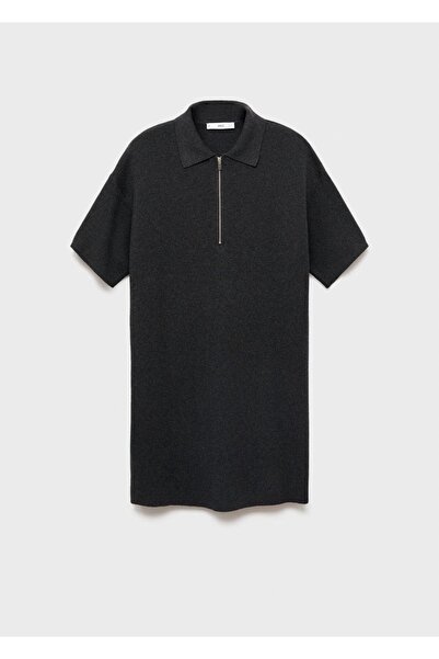 MANGO Woman Polo yaka triko elbise