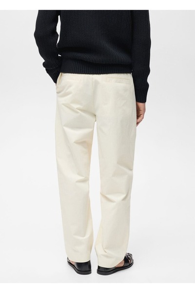 MANGO Man Kemerli relaxed fit pantolon