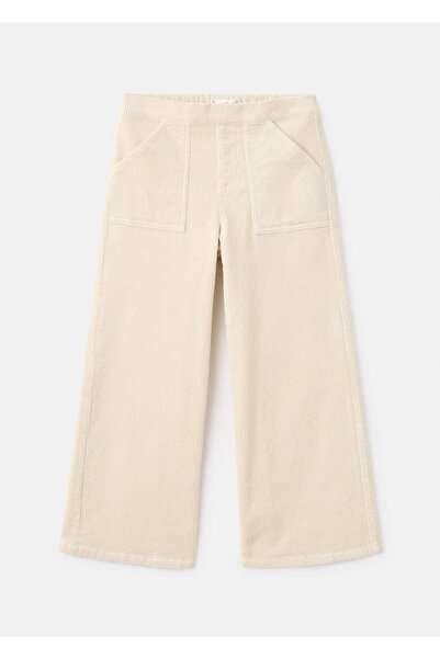 MANGO Kids Geniş paça kadife pantolon