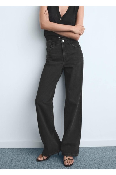 MANGO Woman Danila wideleg yüksek belli jean pantolon