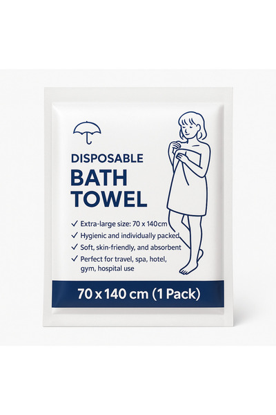 TSUMAB Disposable Bath Towel – 70 x 140 cm (1 Pack)