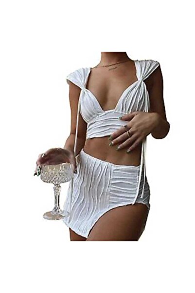 ZZ kadın bikini üstü elbise iki parça