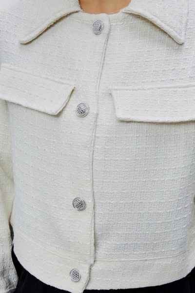 Purpleclo Дамско късо яке от туид