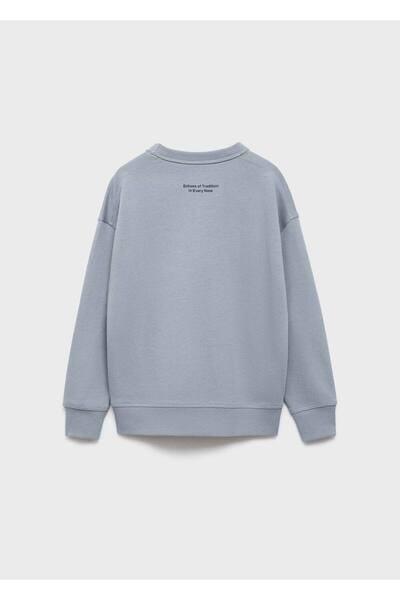 MANGO Kids Pamuklu oversize sweatshirt