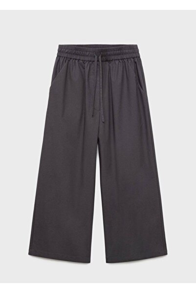 MANGO Woman Pamuklu cepli crop pantolon