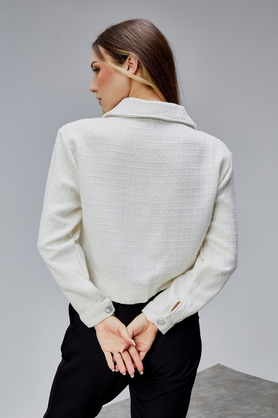 Purpleclo Дамско късо яке от туид