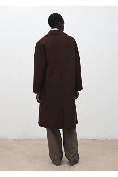 MANGO Woman El yapımı oversize yün palto