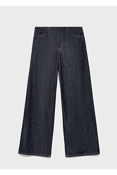 MANGO Woman Wideleg orta bel jean
