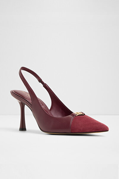 Aldo Augustas - Women's Red Thin Heeled Slip-On Slingback Shoes