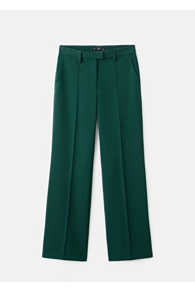 MANGO Woman Düz kesim orta belli pantolon